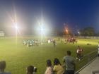 A night football match at a stadium in Belize