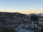 A sunset skyline over the port of Valparaiso