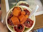 Ice cream with papaya