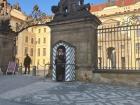 This is a guard in front of Prague Castle. They are just there for tradition since no one lives there anymore. I got to stay for the ceremony in which they change out the guards