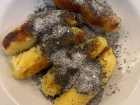 Škubánky s mákem/mohnnudel at a local restaurant 
