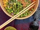 To enjoy the weather, my roommate Eleanor and I got poke bowls (a Hawaiian-inspired dish that's now popular around the world) and had a picnic in the local park