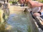 In Italy, they have public drinking fountains that get water from underground. It was very refreshing on this hot day 