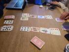 In between studying, my friends and I played cards