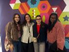 My friends and I took photos with the study abroad staff!
