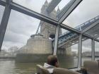 This is a tower of London view from an Uber boat
