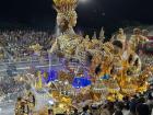This float portrays Lemanjá, an Afro-Brazilian water goddess
