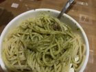 Though this is no steak alfredo, I often enjoy some pesto pasta for dinner!