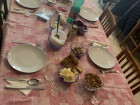 This was the table all set for an Easter meal!