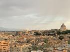 The skyline of Rome showcasing my favorite landmark, the dome of St. Peter's Basilica
