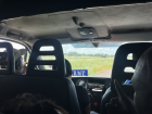 This is in the second row in the combi also showing part of the sign saying where we are going