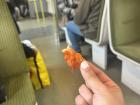 Eating my spice bag on the train