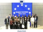A group photo at the European Commission in Belgium