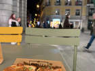I had this pizza boloñesa while sitting in a famous plaza in Madrid