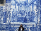 Porto, Portugal, is known for its beautiful buildings with blue tile paintings