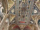 Can you find the Medici family crest in the ceiling of this cathedral's library?