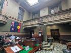 The New South Wales Legistative Council Chamber, located adjacent to the Legislative Assembly Chamber.