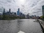 Melbourne's skyline seen from the banks of the Yarra River.