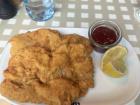 Schnitzel is a big piece of meat