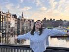 Sunset after our Amsterdam canal tour!