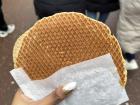 In the Netherlands, kids and grown-ups love stroopwafels, thin waffles with caramel syrup inside!