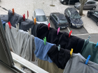 Drying my clothes outside in Lisbon.