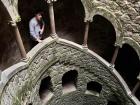 Inside the Initiation Well in Sintra. We went all the way down, and there are tunnels at the bottom that connect to other parts of the grounds.