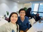 With a co-teacher at a Peace Corps training in 2024