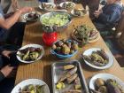 Pachamanca, a traditional Peruvian potato dish, with cuyes