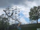 Sky obstacle course being built at the Olympic Stadium
