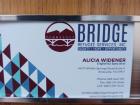 A business card for Bridge Refugee Services where I worked before the Peace Corps