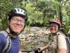 Me and one of my close friends in my community on a bike ride