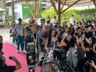 Students at the English Day event showed their creativity in a fashion show using recycled materials