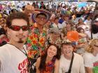 My friends and I got soaked and sprayed with foam at Barranquilla’s Carnival while watching the parade
