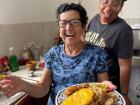 This adorable Colombian grandmother was thrilled to share a traditional meal with me that we cooked together