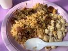 Arroz cantonés at my host cousin's birthday party
