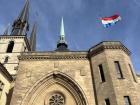 The facade of the Notre-Dame Cathedral of Luxembourg, one of the most famous and important churches in the country!