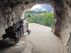 A view from inside the casemates, which are the old military fortifications and underground tunnels in the city walls