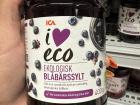 Jar of blueberry jam