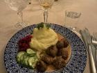 A traditional Swedish meatball dinner