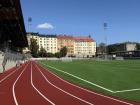 Running at a beautiful track in Stockholm