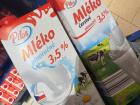 This is the milk they sell in the Czech Republic. It's sold by the liter; and some options aren't refrigerated like the one on the left