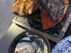 lamb chops and hummus