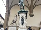 This statue depicting the myth of Medusa is one of three original statues in the area