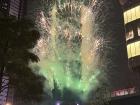 A photo of fireworks coming out of Taipei 101 for the national holiday