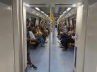 Passengers sitting on the train