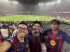 We cheered on FC Barcelona in the rain