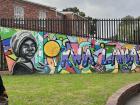 A mural in Langa, Cape Town's oldest planned Black township, created under the Native Urban Areas Act before the start of the official apartheid era 