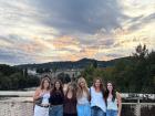 This is a picture of me, my roommates, and our visiting friends!