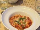 A plate of gnocchi with red sauce at my favorite pasta restaurant!